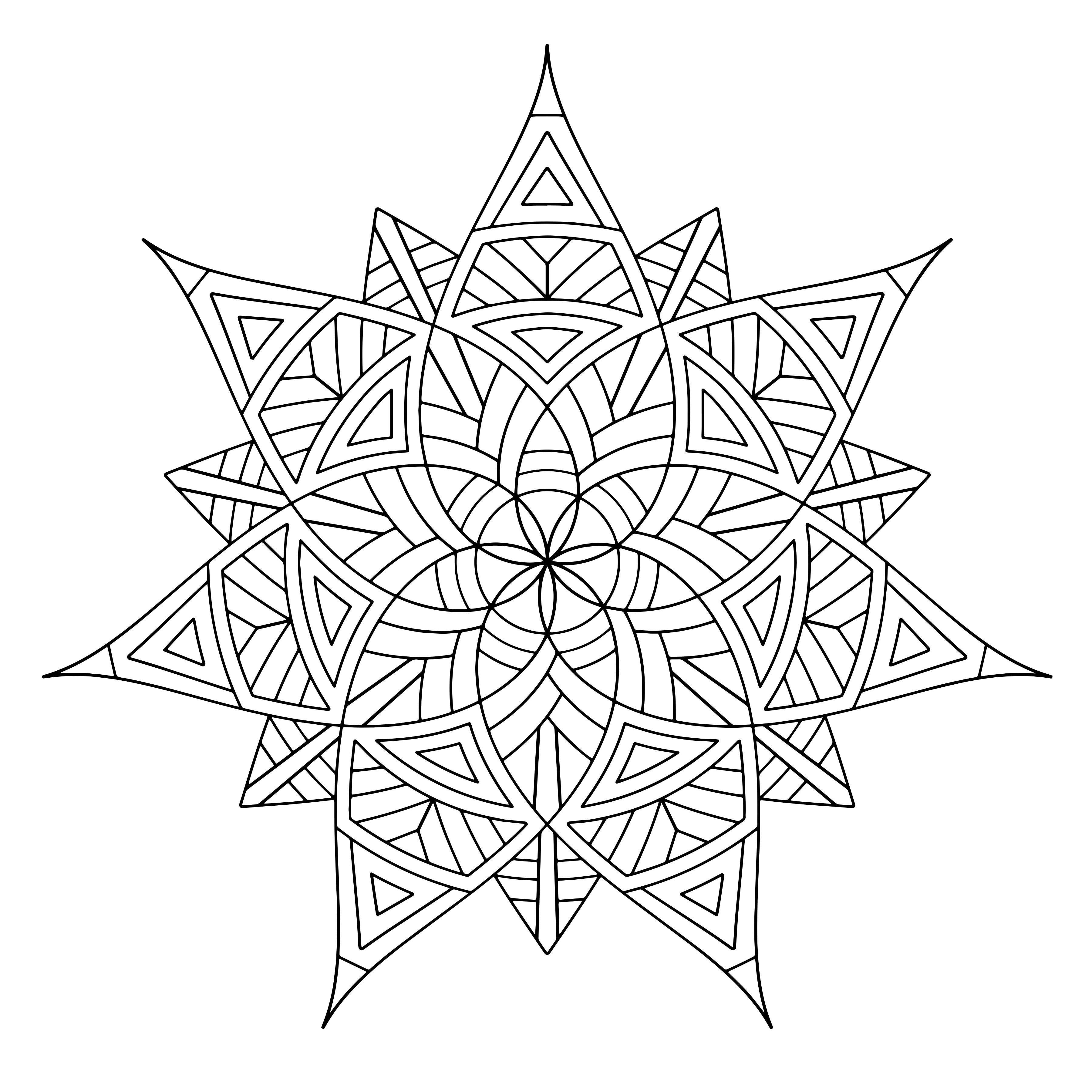 3600x3600 Free Printable Geometric Coloring Pages For Adults.