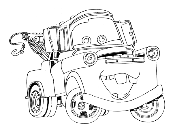 607x463 Free Printable Disney Cars Coloring Pages