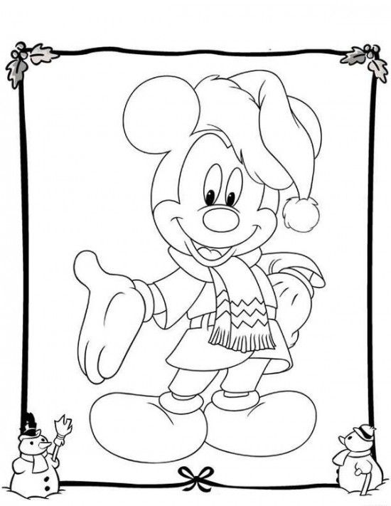 550x711 Best Free Disney Christmas Coloring Pages For Kids