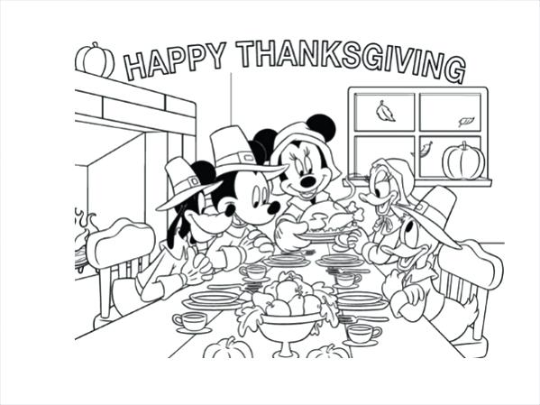 599x449 Disney Thanksgiving Coloring Pages