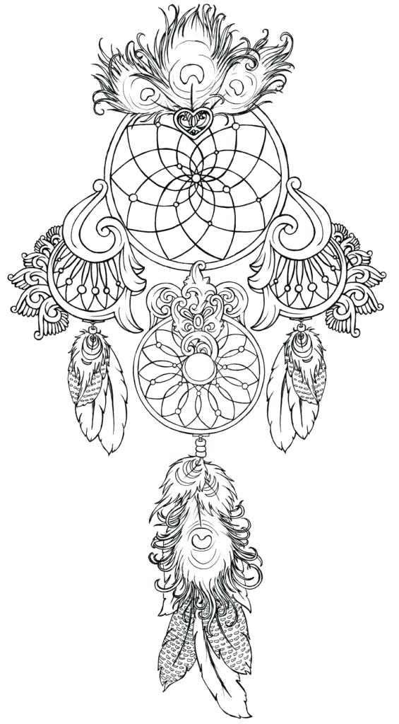 565x1024 Dream Catcher Coloring Pages Free Adult Coloring Page Dream