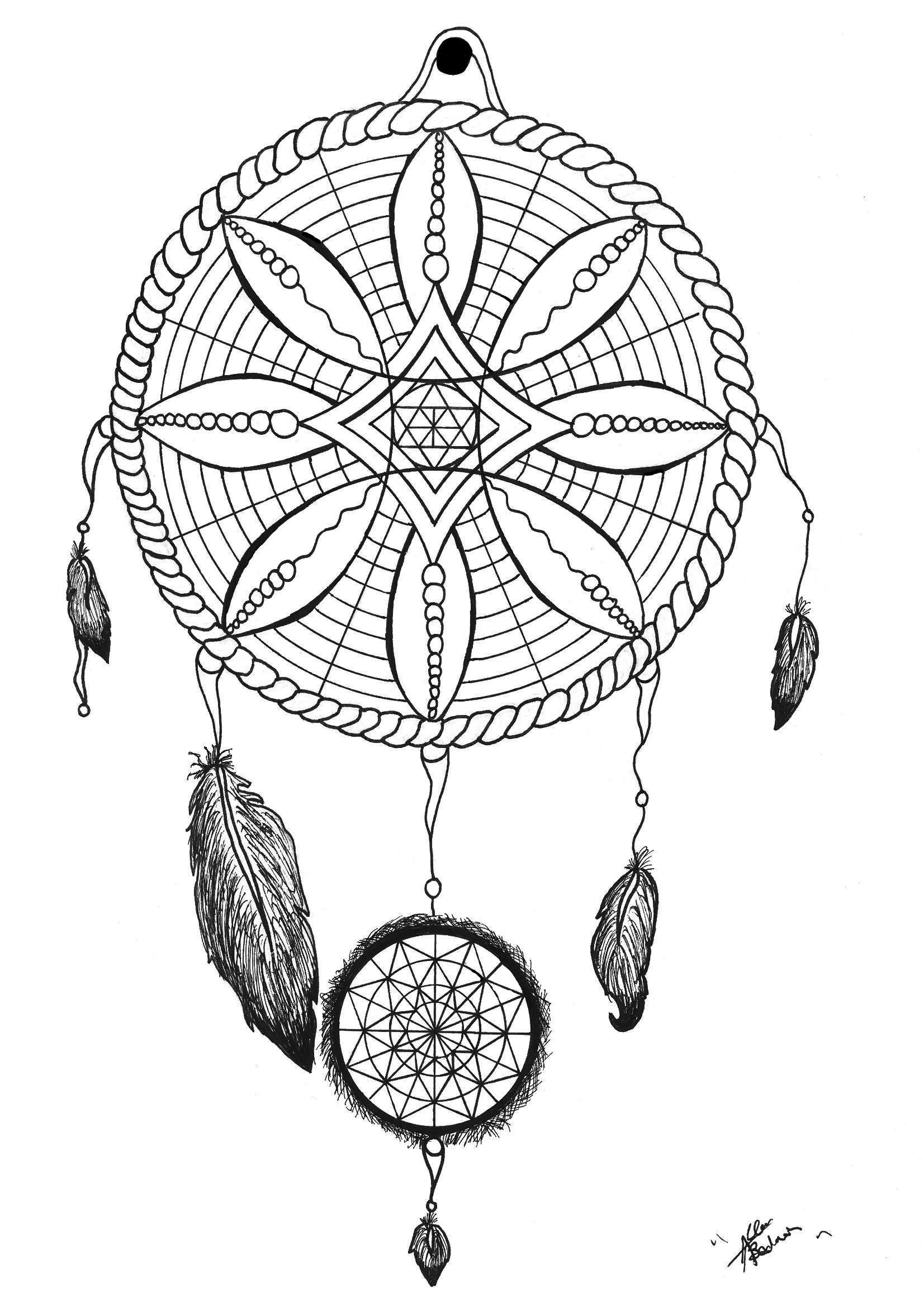1653x2338 Dream Catcher Tattoo By Allan Download