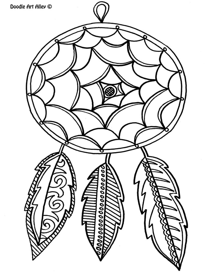 736x951 Dream Catcher Coloring Pages To Download And Print For Free