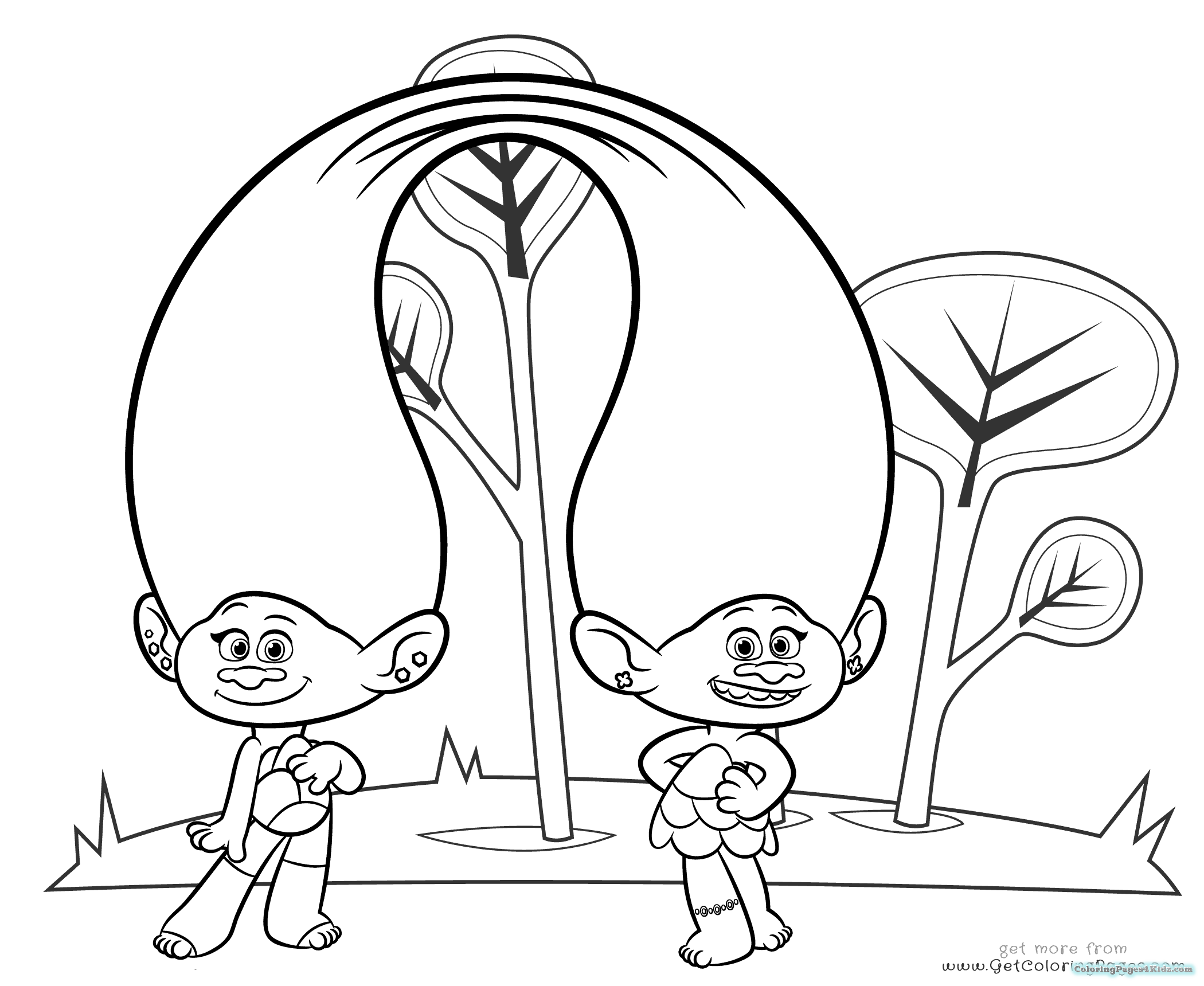 2100x1720 Dreamworks Trolls Coloring Pages Colotring On Trolls Free