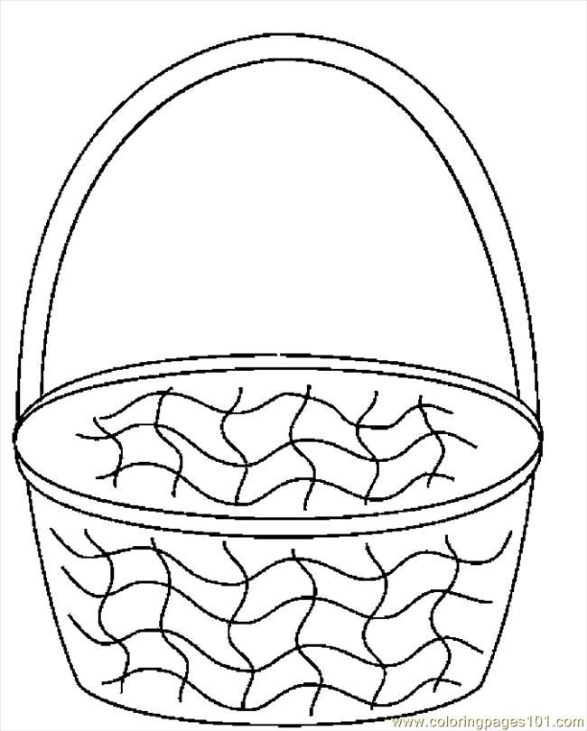 650x810 Empty Easter Basket Coloring Page Happy Easter 2018