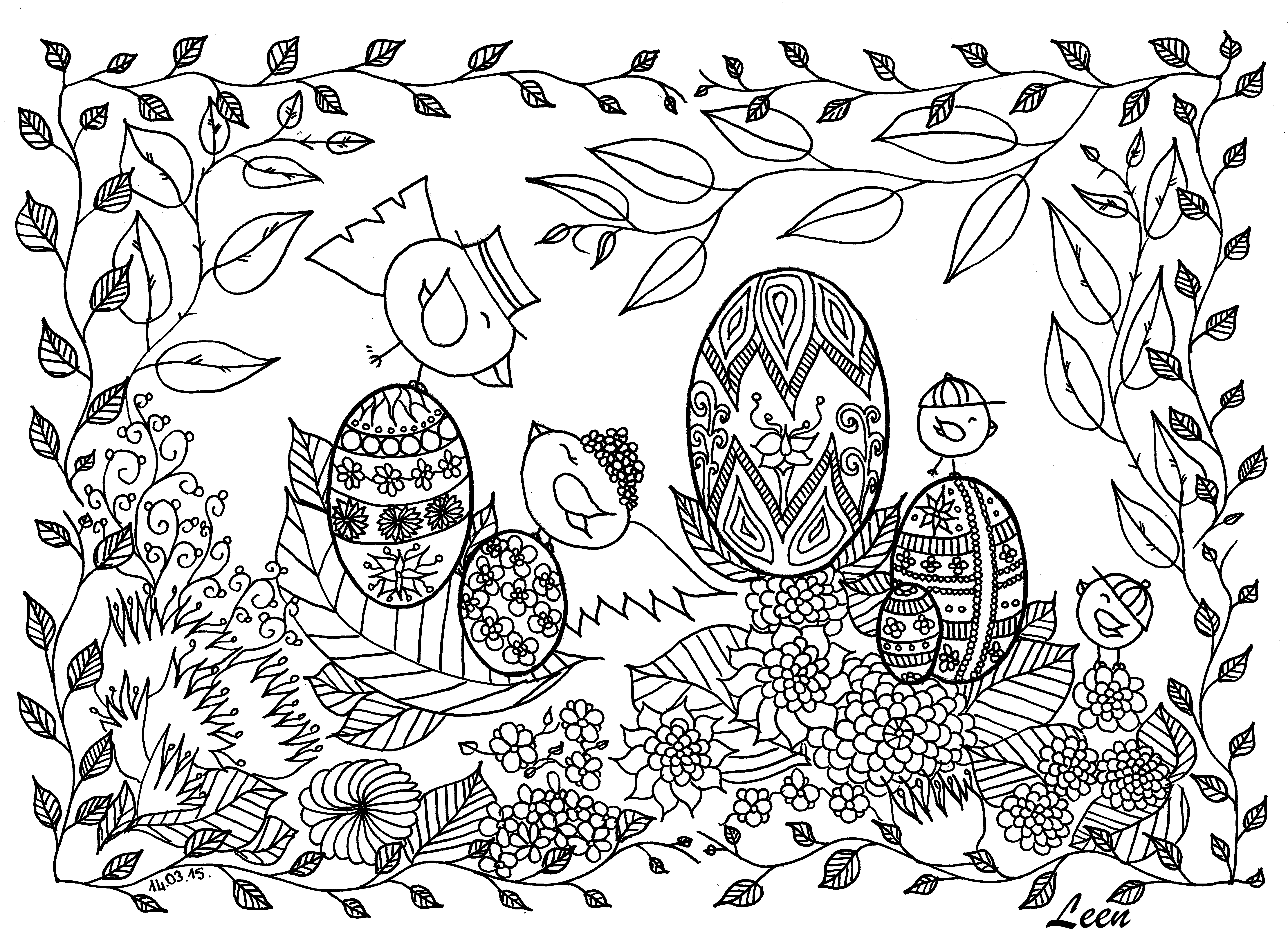 7014x5100 Easter Coloring Pages For Adults Best Kids Of Adult