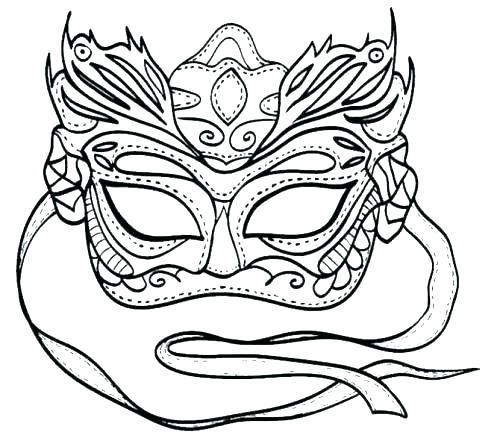 500x441 Mardi Gras Mask Printable Coloring Pages Mask Coloring Pages