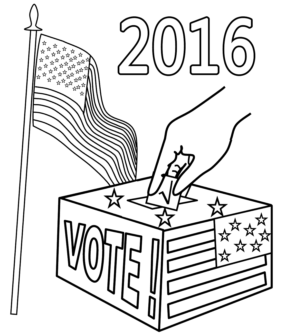 1252x1374 2016 Election Day Coloring Pages Printable