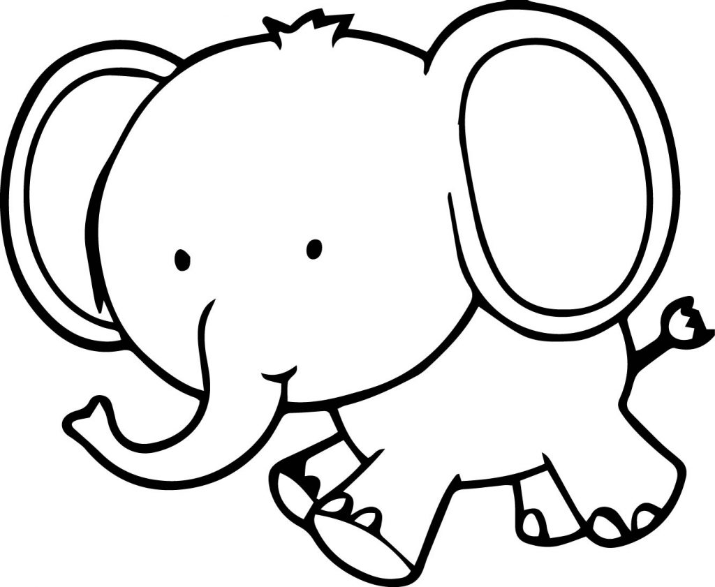 1024x841 Baby Elephant Coloring Pages For Kids Mom Free Page Animals Adults