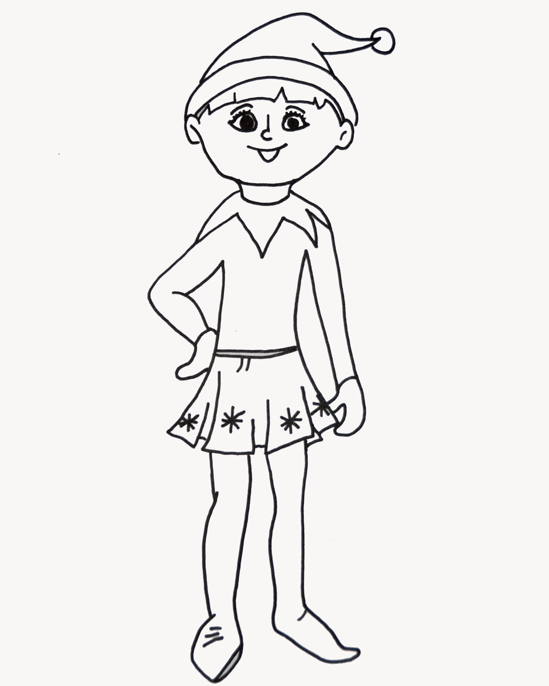 Free Elf Coloring Pages