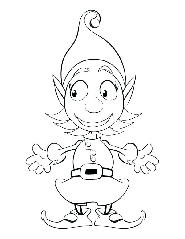 600x775 Elf Coloring Pages Elf Coloring Page Free Elf Coloring Pages