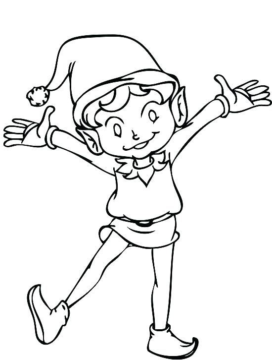 550x726 Awesome Elf Coloring Pages For Kids And Free Girl Elf Coloring