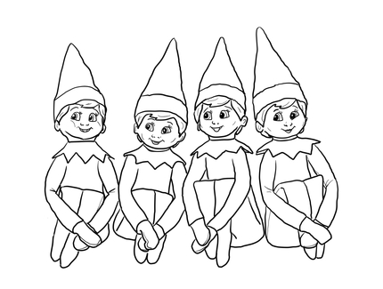 430x325 Elf On The Shelf Colouring