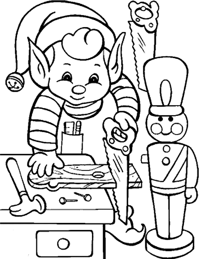 675x880 Printable Christmas Elf Coloring Pages