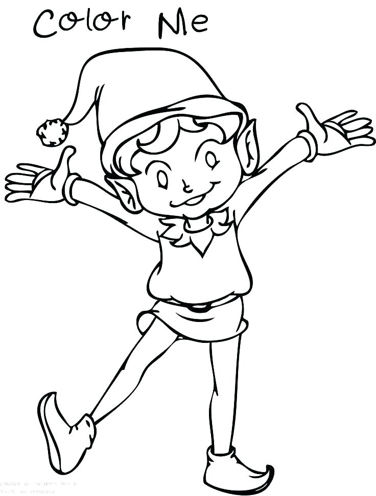 736x972 Christmas Elf Coloring