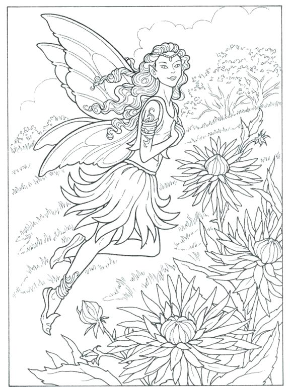 576x770 Free Fairy Coloring Pages For Adults Free Printable Fairy Coloring