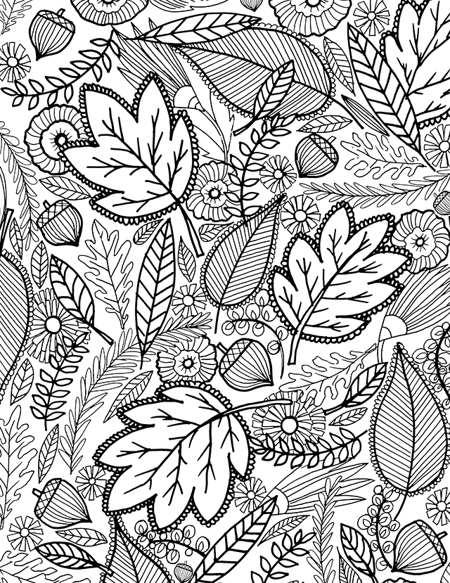 640x829 Alisaburke A Fall Coloring Page For You Coloring Pages For Adults