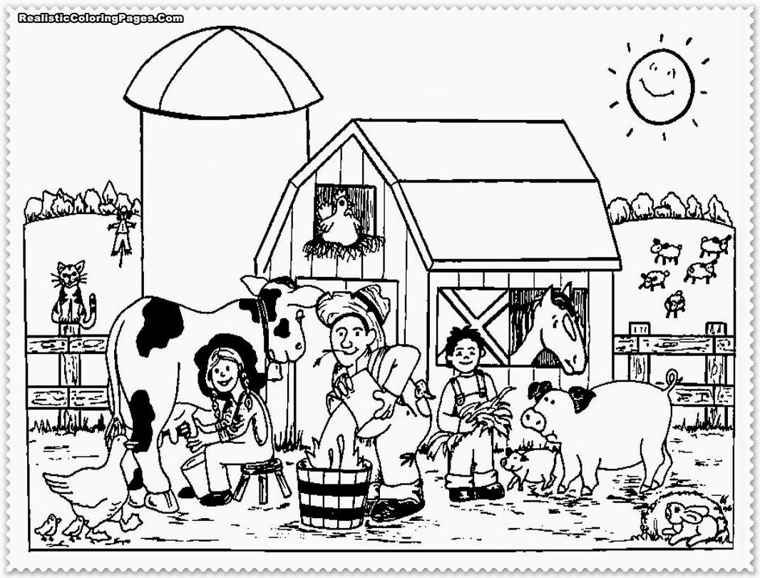 1066x810 Farmnimals Coloring Page 07 Pages