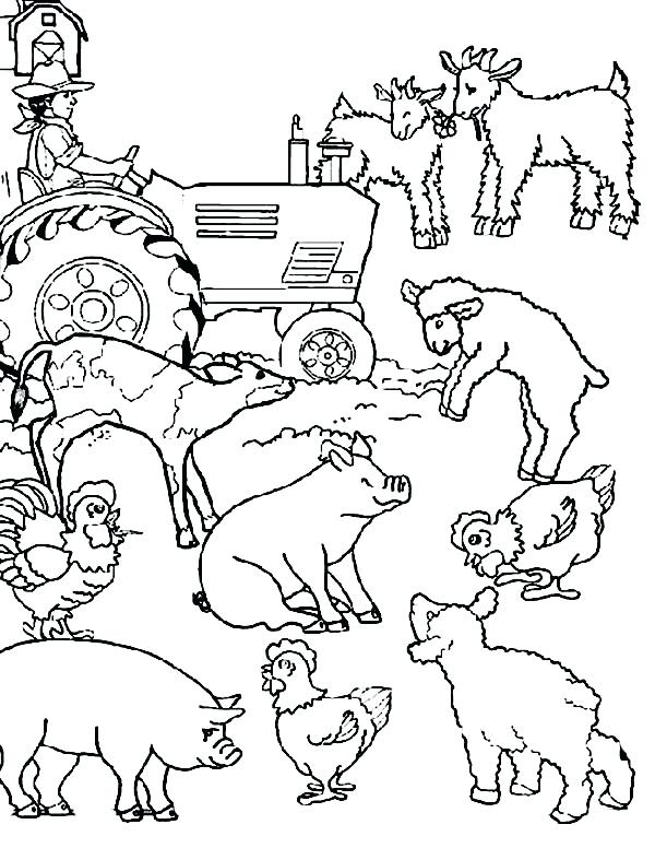 600x776 Farm Coloring Pages Free Farm Animal Coloring Pages