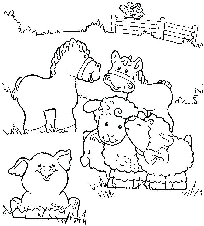 672x744 Free Farm Animal Coloring Pages