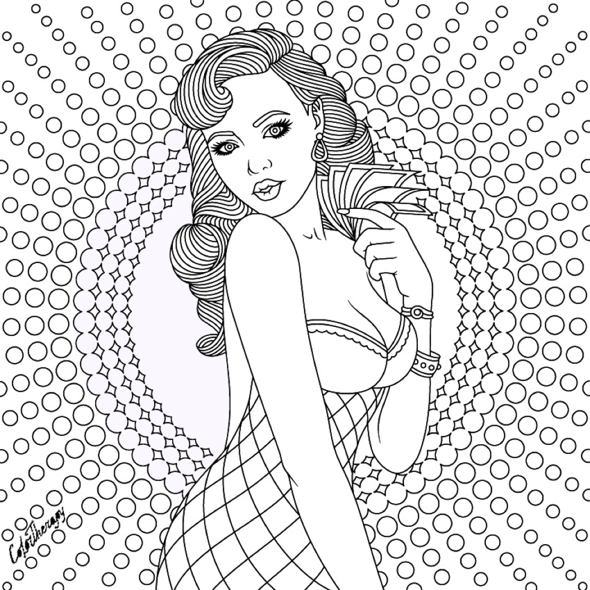 850x850 Sweet Fashion Coloring Pages Teenager Page Free Printable
