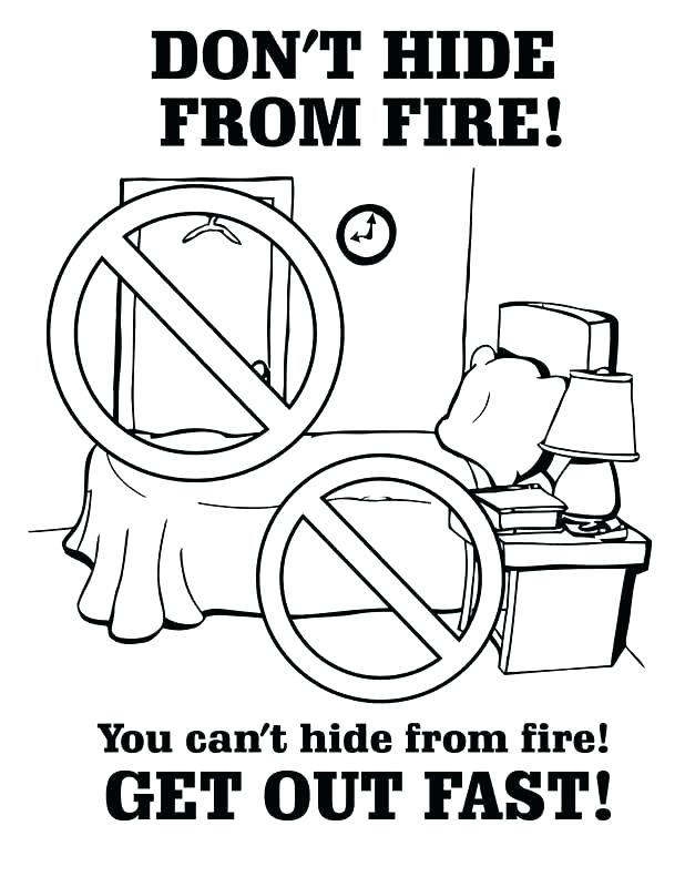 618x800 Fire Safety Color Pages Coloring Sheets Free Popular Colouring