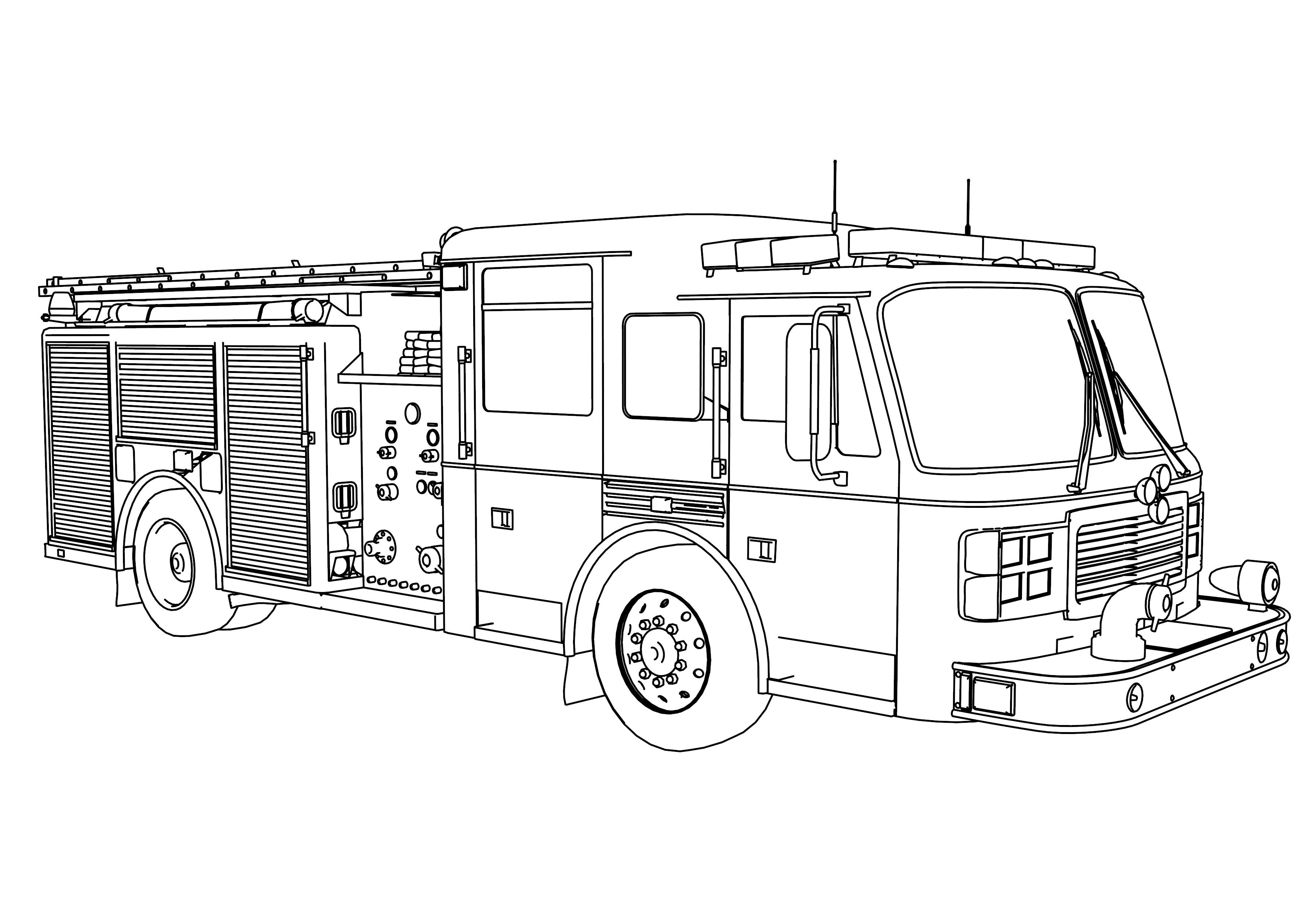 3508x2480 Coloring Pages Of Trucks Best Of Incridible Fire Truck Coloring