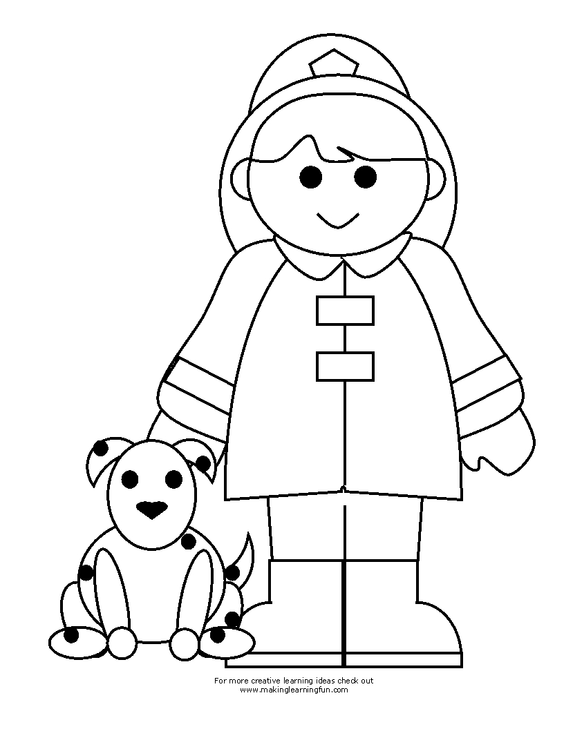 Free Fireman Coloring Pages