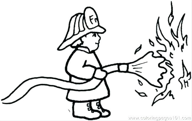650x412 Fire Fighter Coloring Pages Fireman Coloring Page Brown Fire