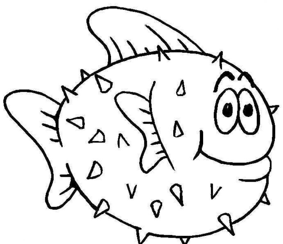 900x777 Printable Fish Coloring Pages Fish Coloring Pages Puffer Fish
