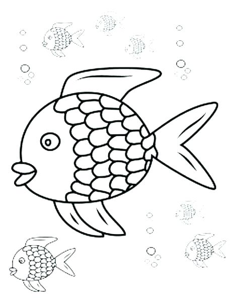 463x600 Coloring Pages Of A Rainbow Fish Outline Coloring Page Rainbow