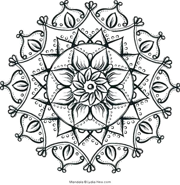 600x617 Color Page Flower Kids Coloring Pages Free Kids Coloring Intricate