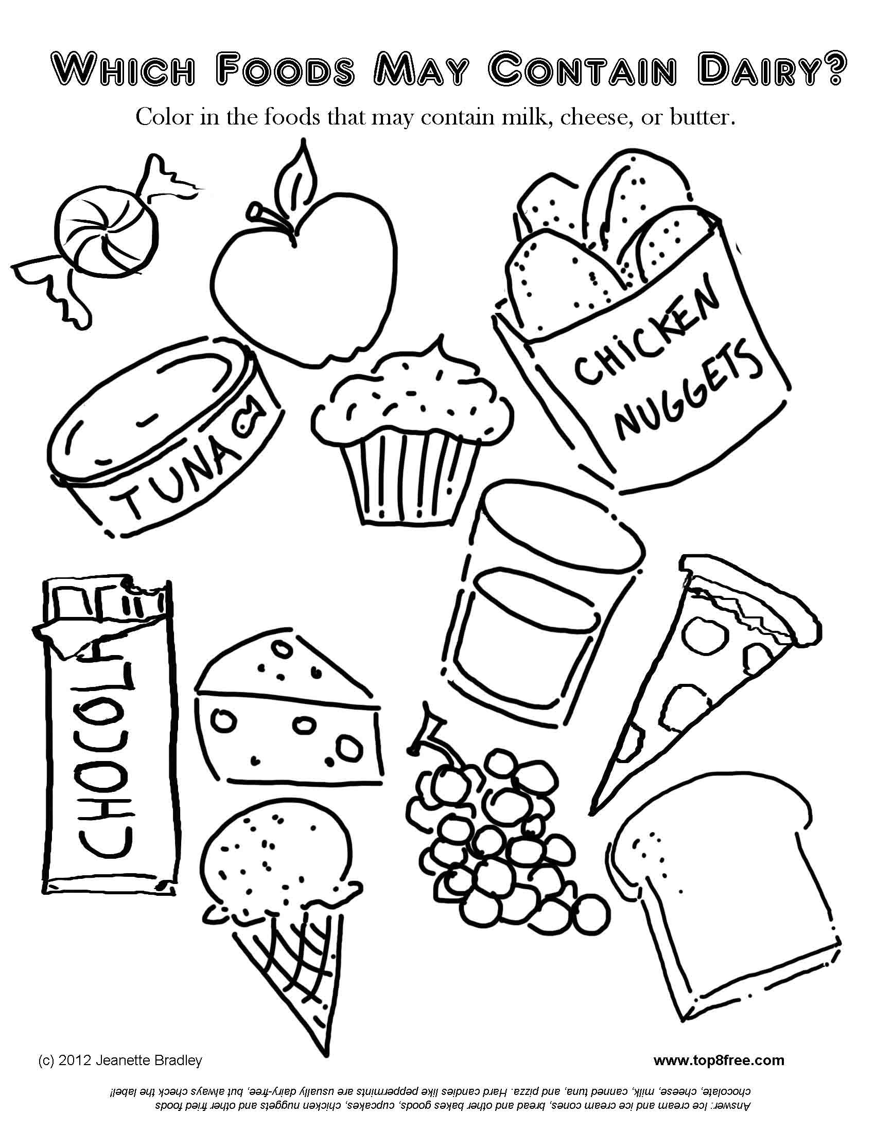 1700x2200 Free Coloring Pages Picnic Food Printable Understand