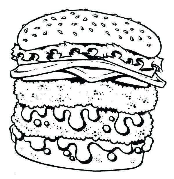 600x615 Coloring Pages Food Food Surprising Design Ideas Junk Food
