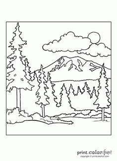 236x325 Preschool Forest Coloring Page