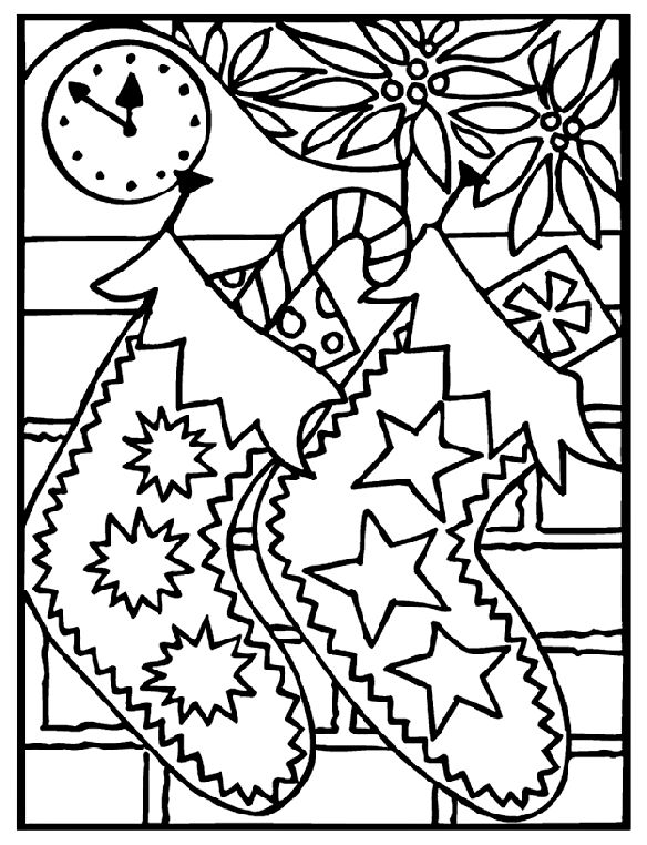 584x762 Free Fun Christmas Coloring Pages