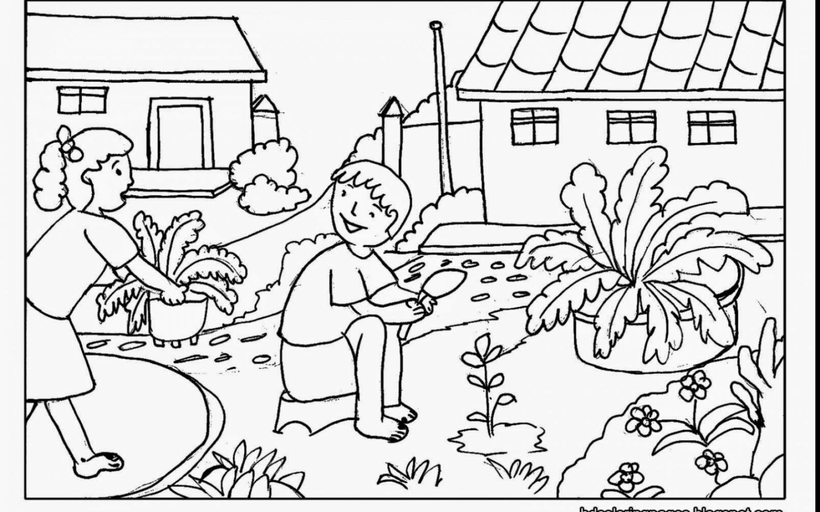 Free Garden Coloring Pages
