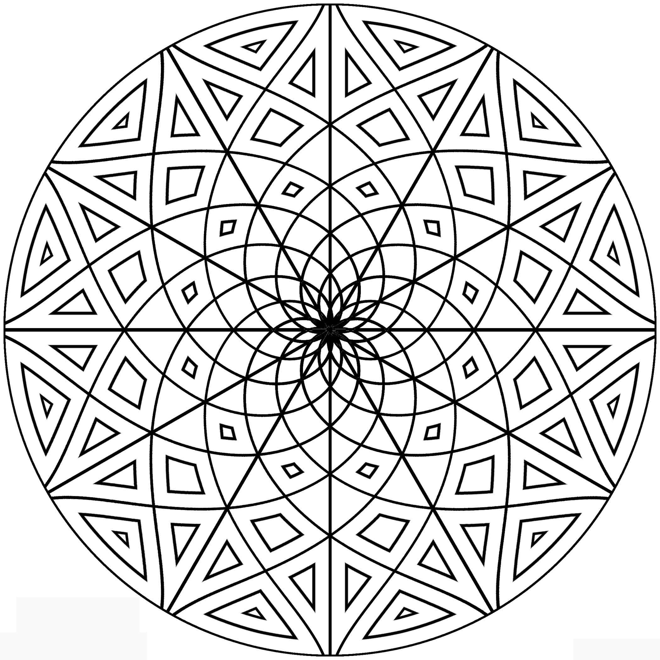 2100x2100 Astonishing Printable Geometric Coloring Pages For Kids Image
