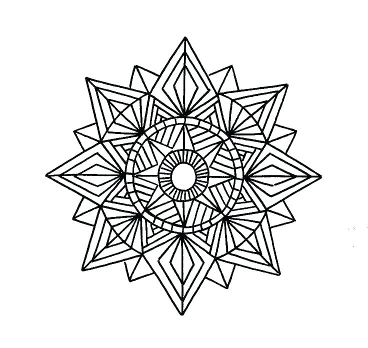 736x696 Geometric Coloring Pages For Adults Best Complicated Printable
