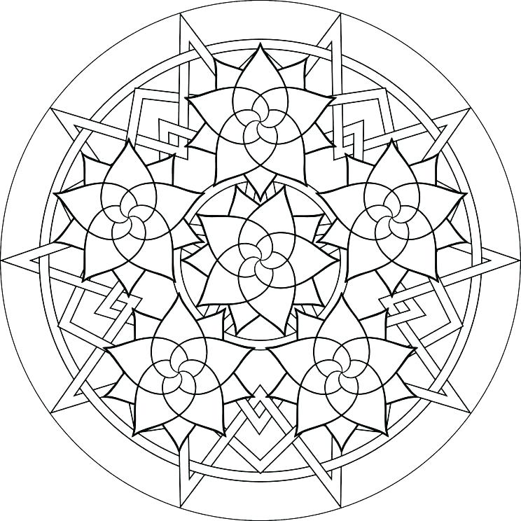 744x744 Geometry Coloring Pages Geometric Coloring Pages Free Geometric