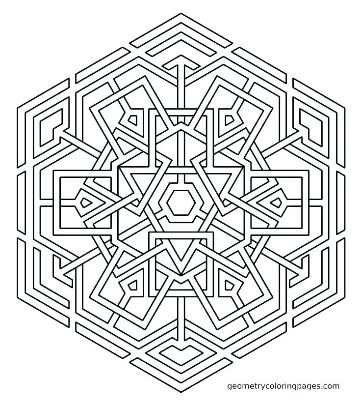 736x828 Geometry Coloring Pages Pages With Geometry Coloring Download By