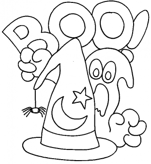 312x338 Free Printable Happy Halloween Ghosts Coloring In Sheet., Scary