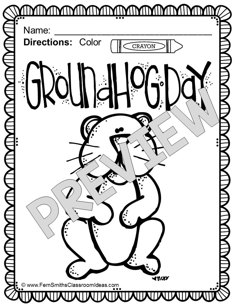 816x1056 Better Free Coloring Pages For Groundhog Day U