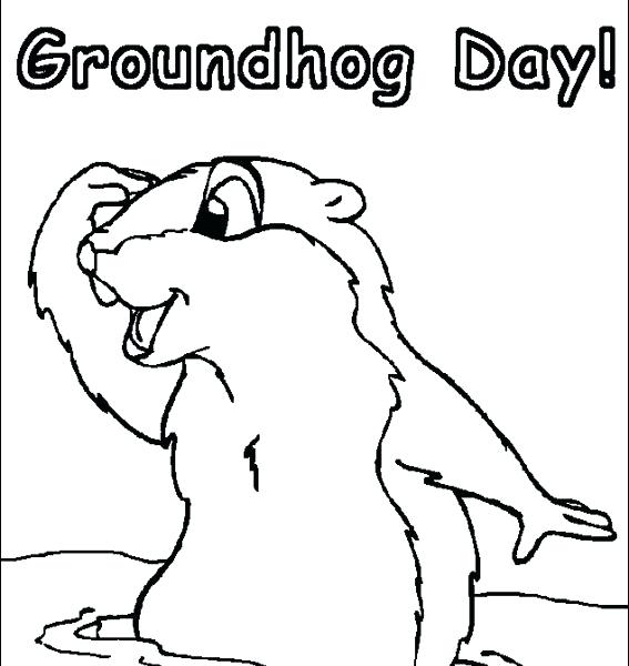 567x600 Groundhog Day 2016 Coloring Pages Free Printable On Book Little