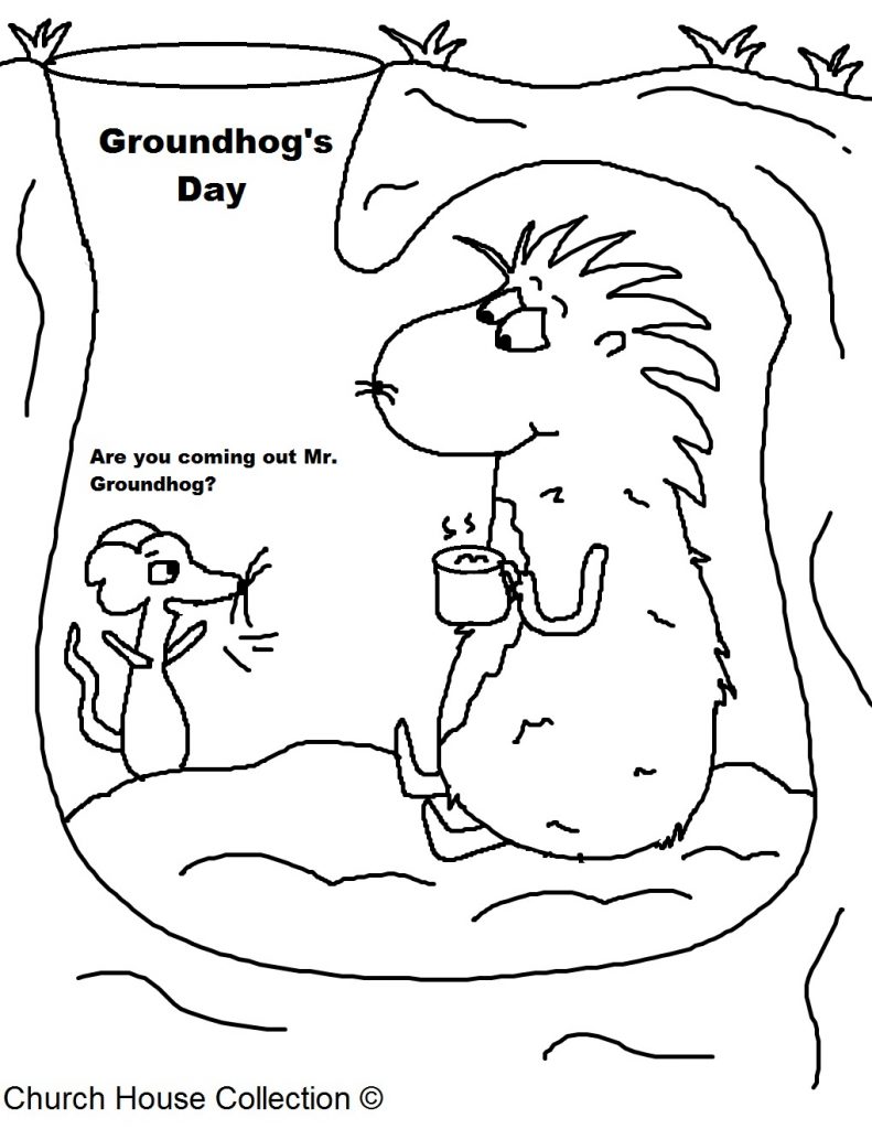 791x1024 Free Coloring Pages For Groundhog Day