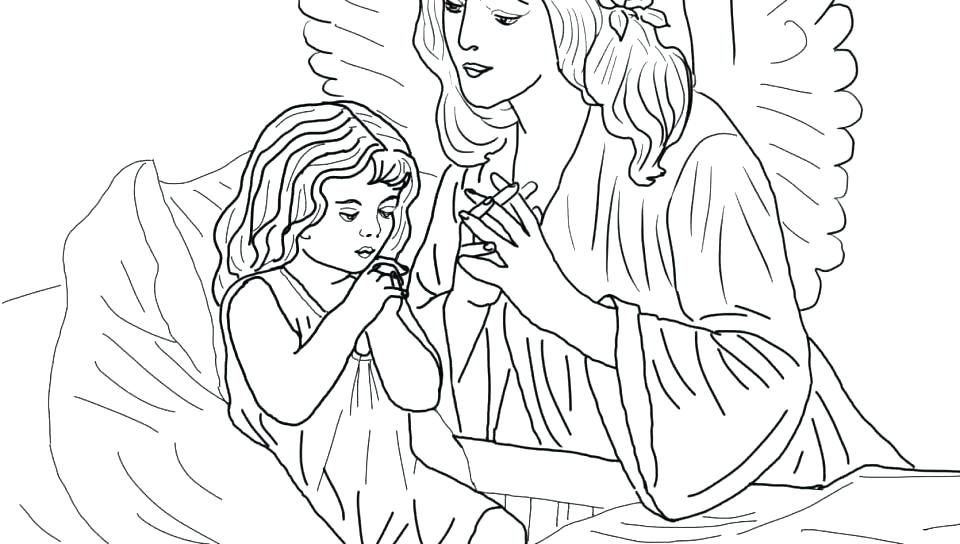 960x544 Guardian Angel Coloring Pages Guardian Angel Coloring Page Prayer