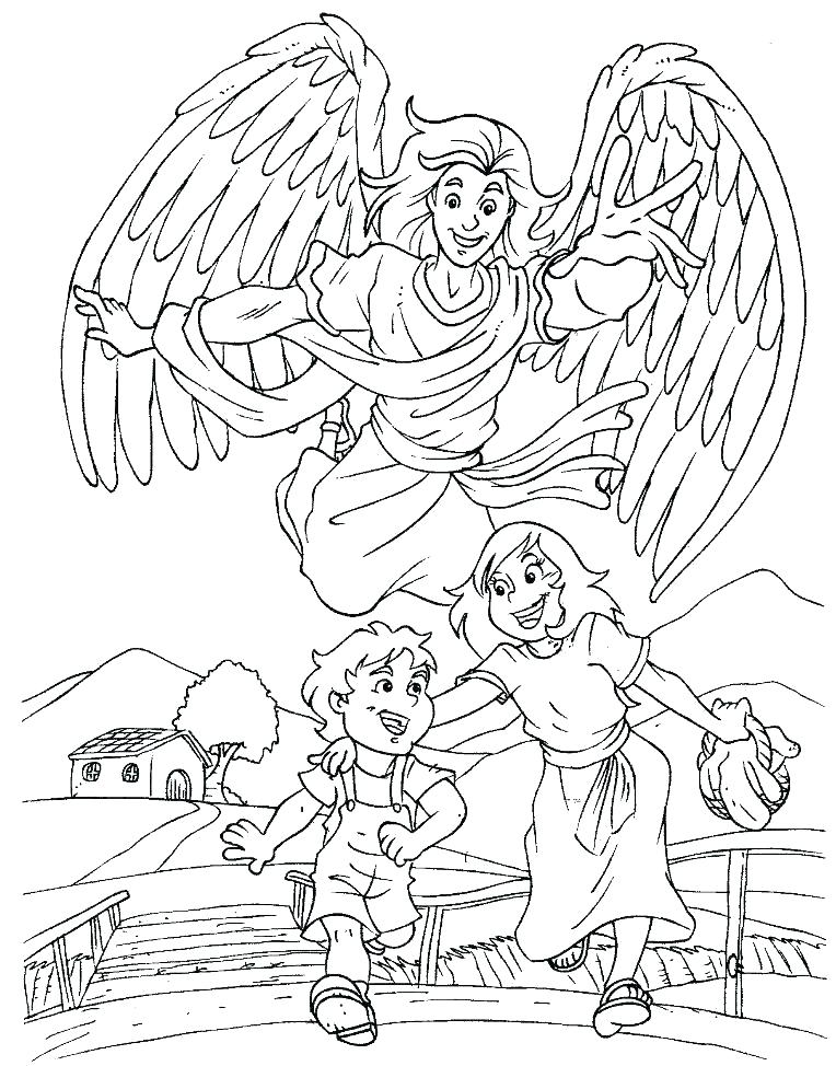 764x974 Free Angel Coloring Pages