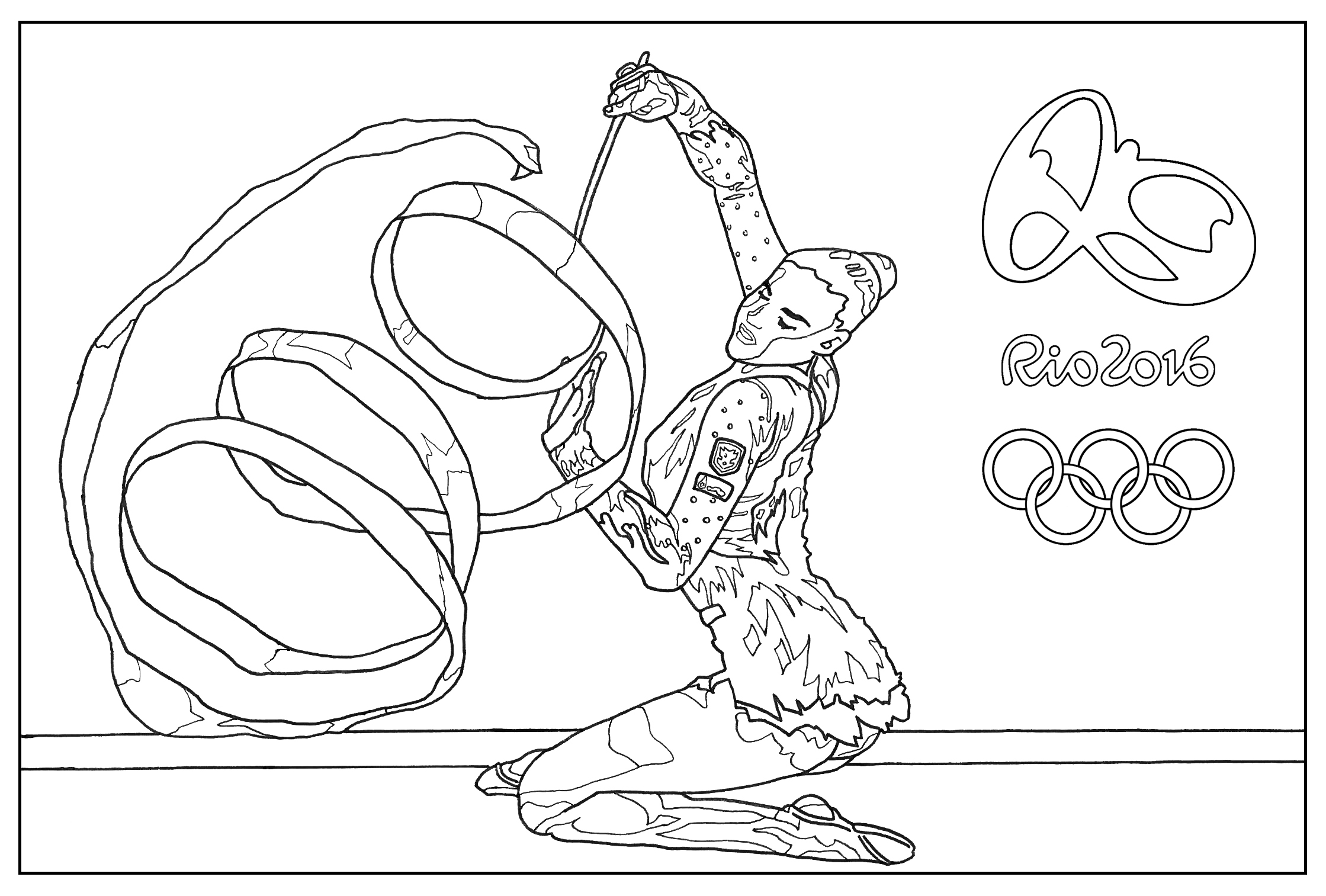 2239x1513 Coloring For Kids Sensational Pages Gymnastics Free Rythmic