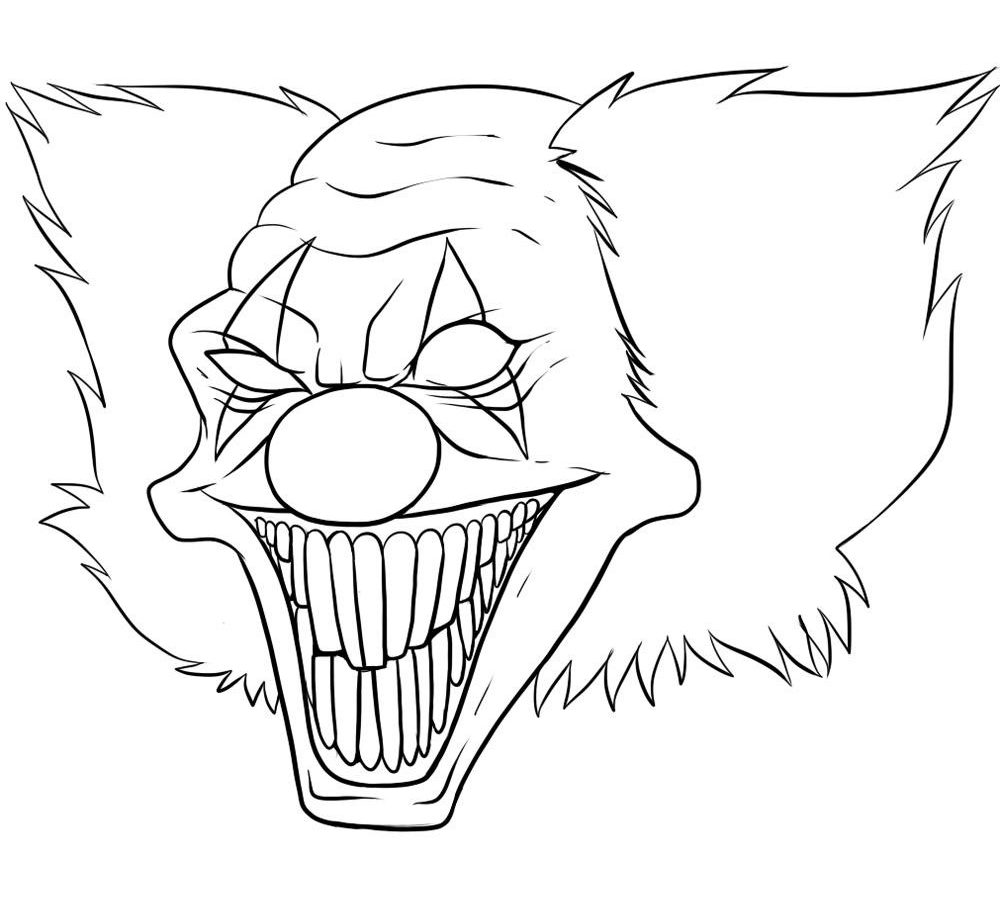 1000x900 Cool Creepy Halloween Coloring Pages Printable Adult Scary Sheets