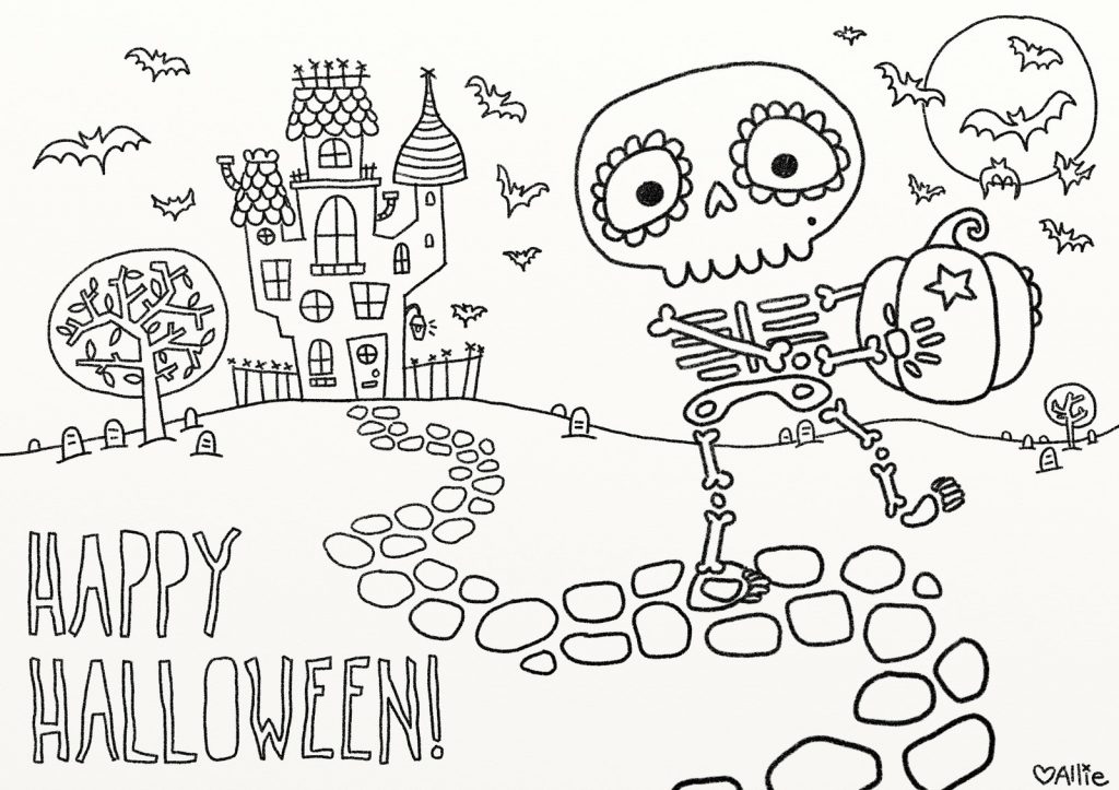 1024x723 Coloring Pages And Coloring Books. Free Printable Halloween